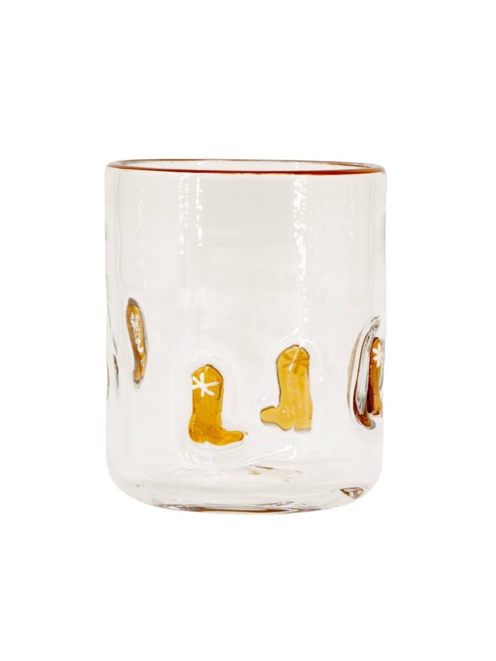 Set of two cowboy boots icon glasses - Madison Home Anthropologie inspired